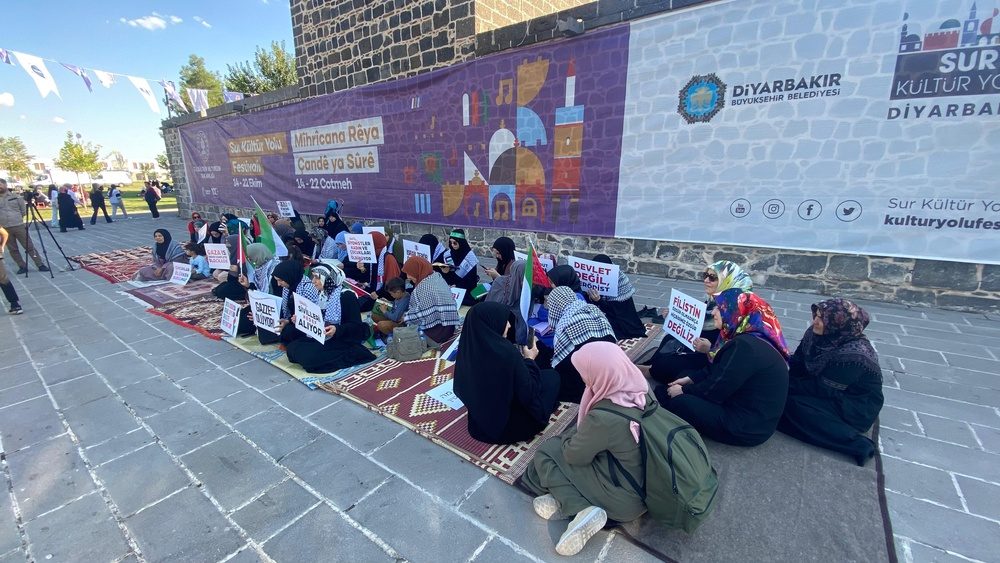 تحصن 3 روزه زنان در دیاربکر برای فلسطین 
