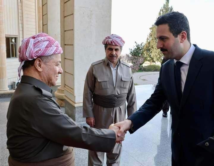 رئیس حزب سوسیال دمکرات کردستان با مسعود بارزانی دیدار کرد