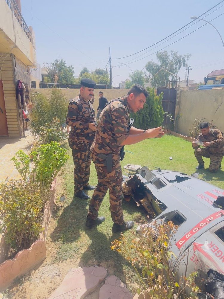 گزارش تصویری اختصاصی کردپرس از ساقط شدن پهباد ترکیه در کرکوک
