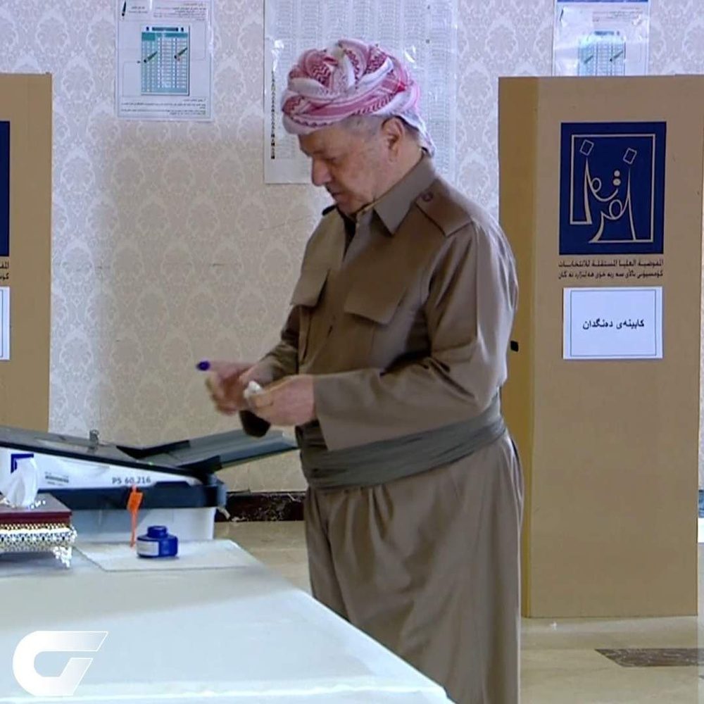 حضور مسئولان دولتی و حزبی در انتخابات پارلمانی کردستان