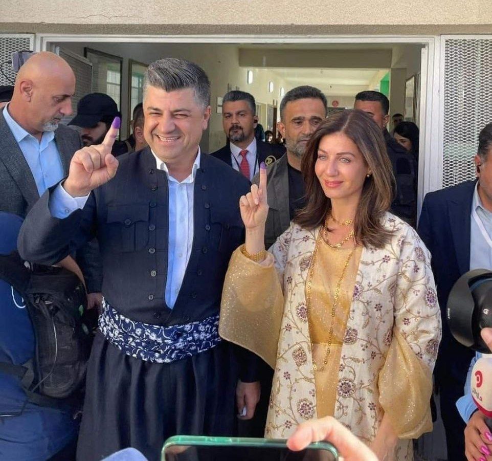 حضور مسئولان دولتی و حزبی در انتخابات پارلمانی کردستان