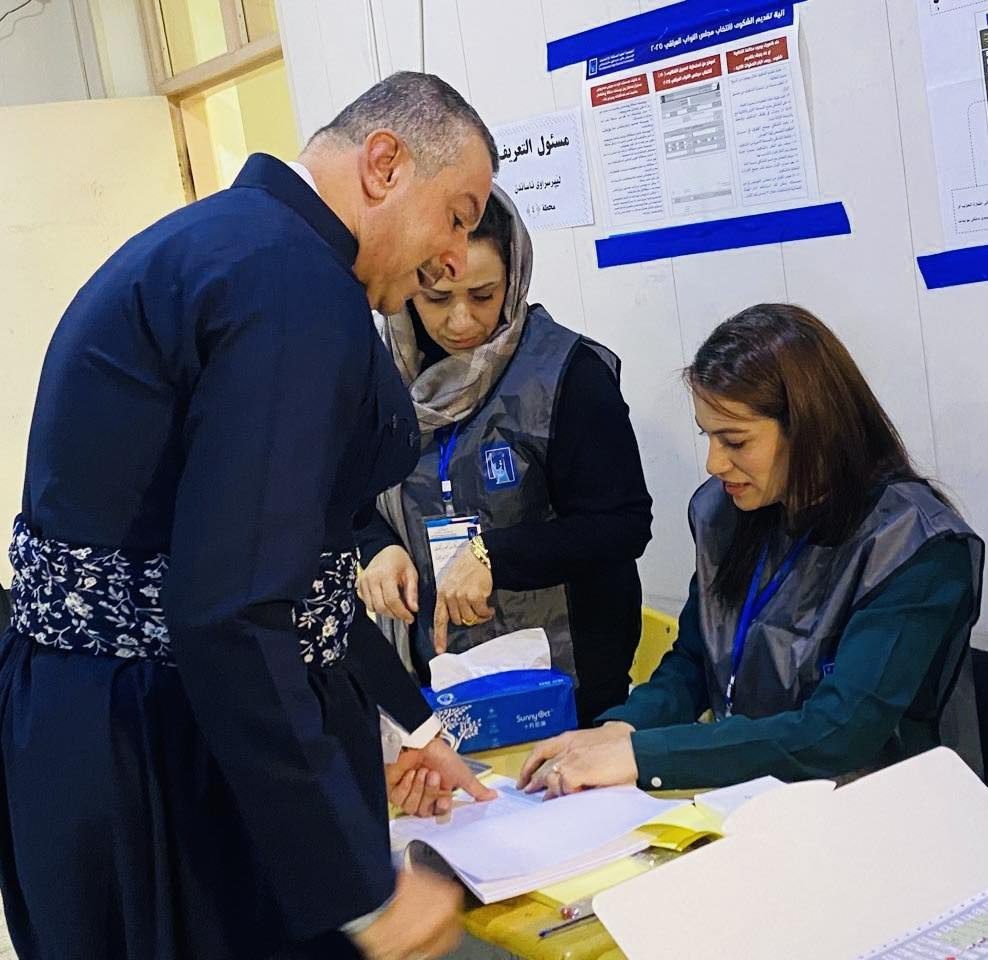 حضور مسئولان دولتی و حزبی اقلیم کردستان در انتخابات پارلمانی عراق
