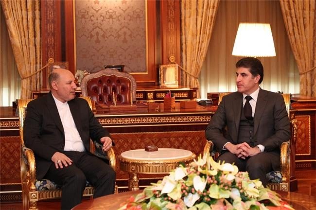 سه‌رۆكی هه‌رێمی كوردستان پێشوازیى له‌ كونسوڵی ئێران كرد