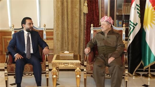 مەسعوود بارزانی پێشوازی لە سەرۆكی ئەنجوومەنی نوێنەرانی عێراق دەكات