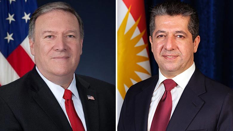پێوەندیی تەلەفونیی پۆمپیۆ لەگەڵ مەسروور بارزانی پاش تیرۆرکرانی سەردار سولەیمانی