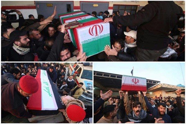 پیکر شهید سلیمانی و همرزمانش در کاظمین تشیع می شود