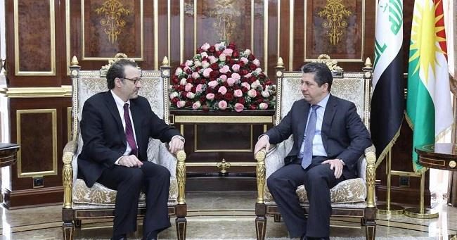 گفتگوی مسرور بارزانی و دستیار وزیر خارجه آمریکا در مورد تحولات منطقه