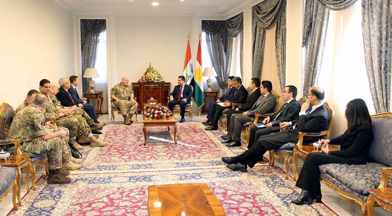 دیدار مسرور بارزانی با هیئت نظامی انگلیس