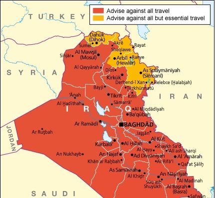 لندن سفر غیرضروری انگلیسی ها به اقلیم کردستان را توصیه نمی کند