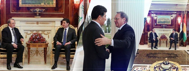 دیدار نچیروان بارزانی با میخائیل بوگدانوف در اربیل