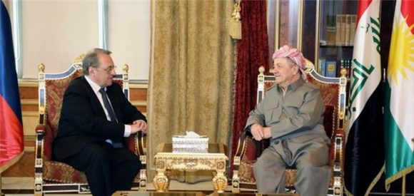 مەسعوود بارزانی نیگەرانییەکانی خۆی لەمەڕ ئاییندەی کوردی سووریا بە بۆگدانۆڤ گەیاند