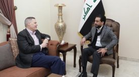 گفت‌وگوی حلبوسی و سفیر آمریکا درباره تشکیل دولت و برگزاری انتخابات در عراق