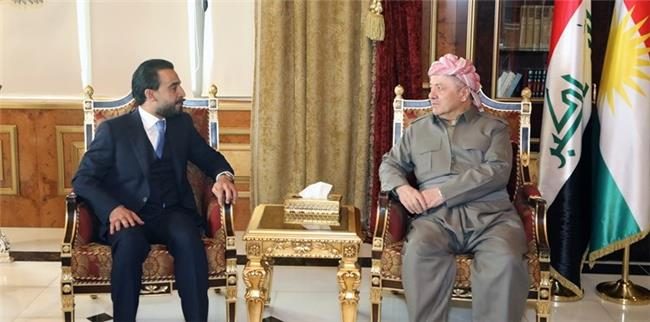 توافق مسعود بارزانی و محمد الحلبوسی در مورد تشکیل دولت جدید عراق