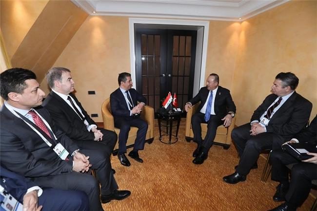 مسرور بارزانی با وزیر خارجه ترکیه دیدار کرد