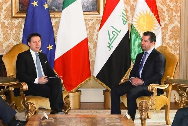 مسرور بارزانی با نخست وزیر ایتالیا دیدار کرد