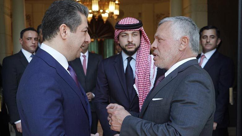 مەسروور بارزانی لەگەڵ شای ئوردن کۆ بووەوە
