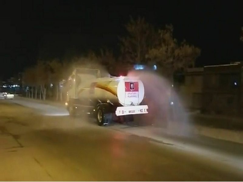 اماکن عمومی بانه ضد عفونی می شود