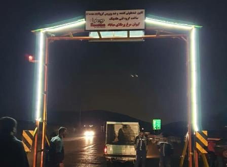اولین کابین ضدعفونی‌کننده خودروها در مهاباد نصب شد