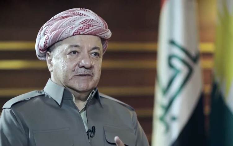 مەسعوود بارزانی پشتیوانیی خۆی بۆ مستەفا کازمی ڕادەگەیێنێت