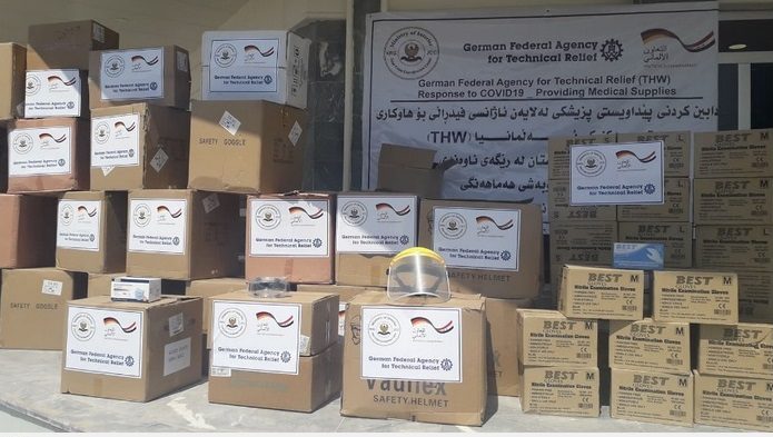 ارسال محموله کمک پزشکی آلمان به اقلیم کردستان برای مقابله با کرونا