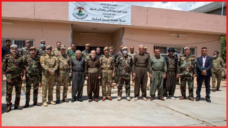 بازدید وزیر پیشمرگ اقلیم کردستان از مواضع پیشمرگ ها در شرق کرکوک