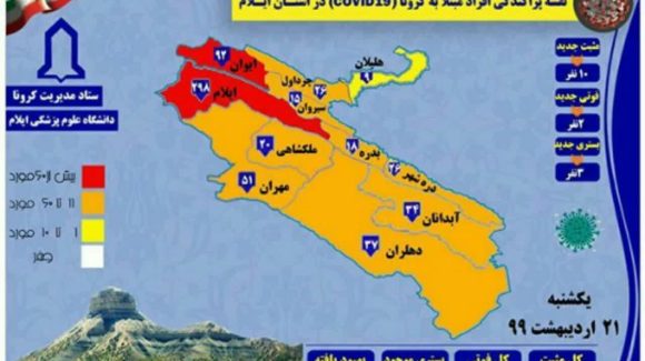 10 حاڵەتی نوێی تووشبوون و دوو حاڵەتی نوێی مردن دوایین ئاماری کۆرۆنا لە ئیلام