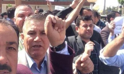 تظاهرات حقوق بگیران دهوک بدون مجوز بوده و برهم زده شد