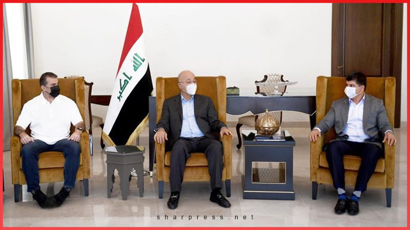 گفتگوی برهم صالح و روسای مشترک اتحادیه میهنی درباره مشکلات اربیل و بغداد