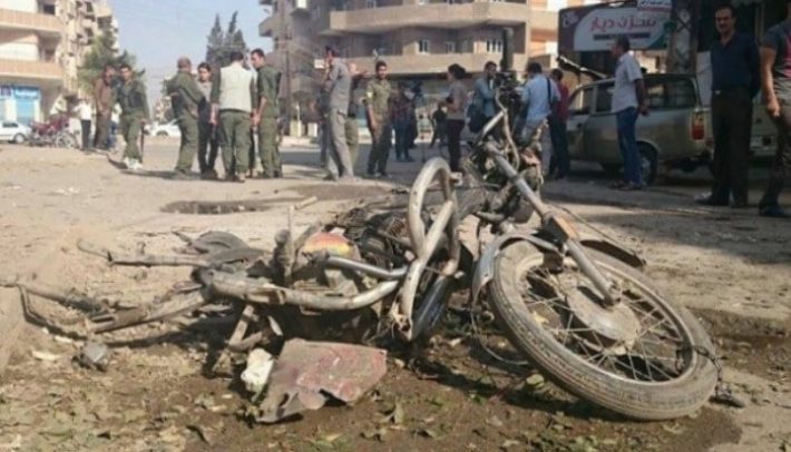 لە حەسەکە ماتۆرسکیلێکی بۆمبڕێژکراو تەقیەوە