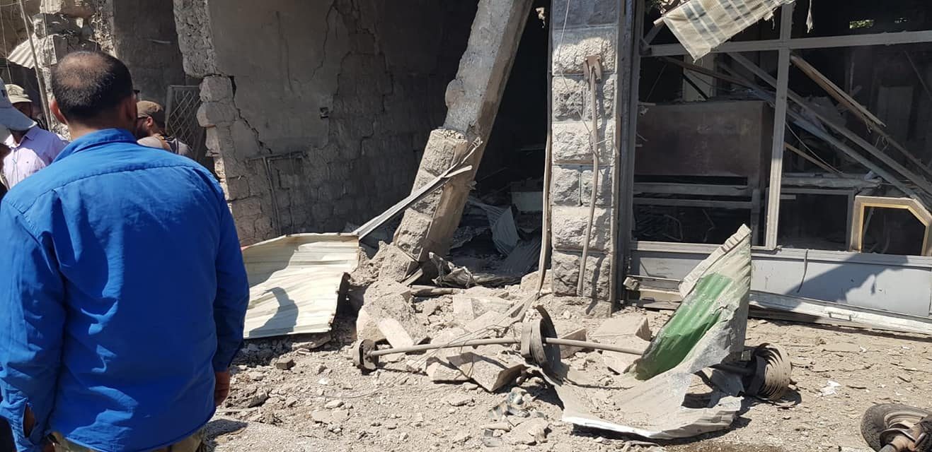 لە سەرێکانی تەقینەوەیێک ڕووی دا