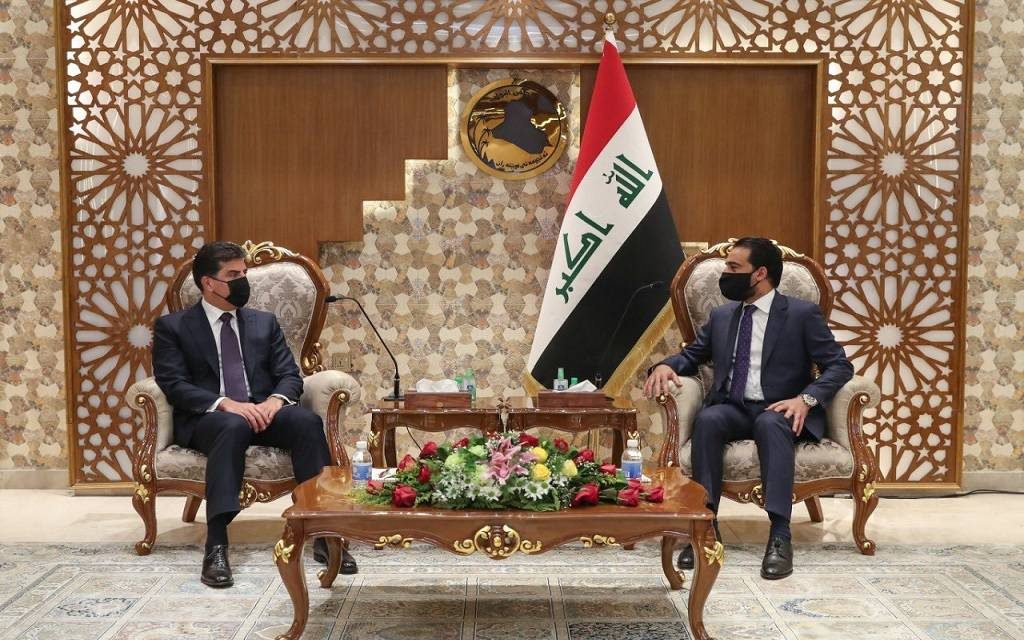تاکید نچیروان بارزانی و محمد الحلبوسی بر اهمیت ادامه گفتگوهای اربیل - بغداد برای حل مسائل فی مابین