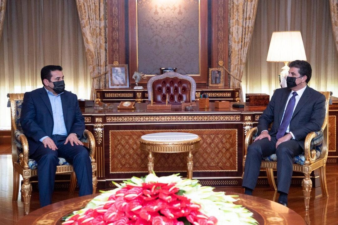 دیدار مشاور امنیت ملی عراق با نچیروان بارزانی در اربیل