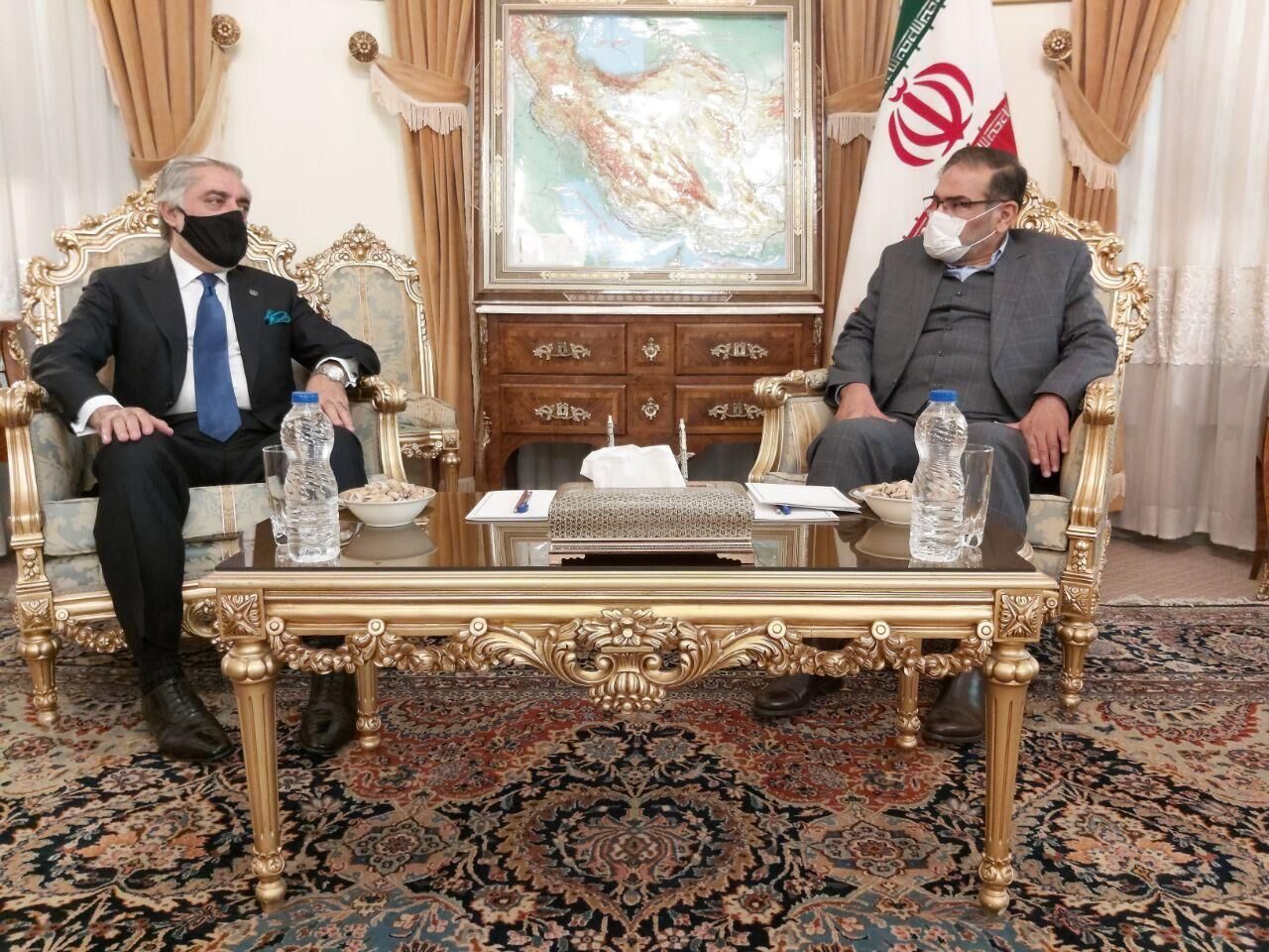 دیدار عبدالله عبدالله و شمخانی در تهران/ شمخانی: حفظ جمهوریت و حقوق اقوام و مذاهب مولفه های مهم صلح در افغانستان