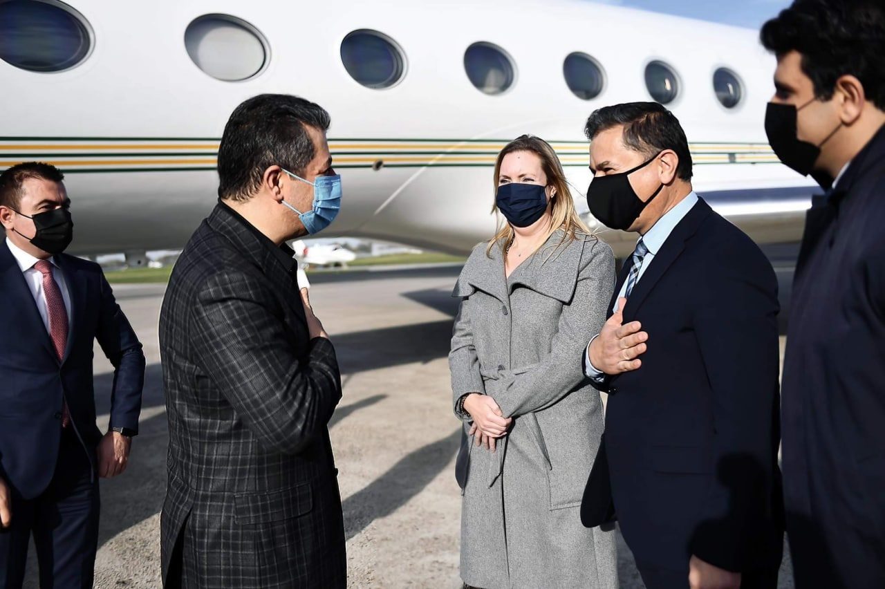 مسرور بارزانی وارد هلند شد
