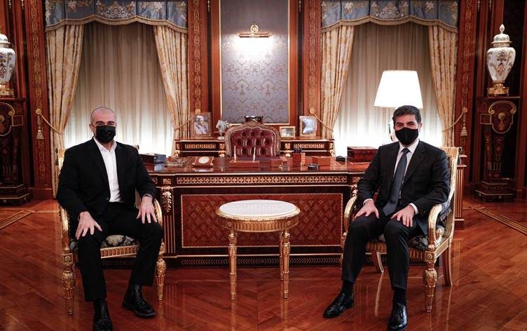 دیدار نچیروان بارزانی و بافل طالبانی در اربیل