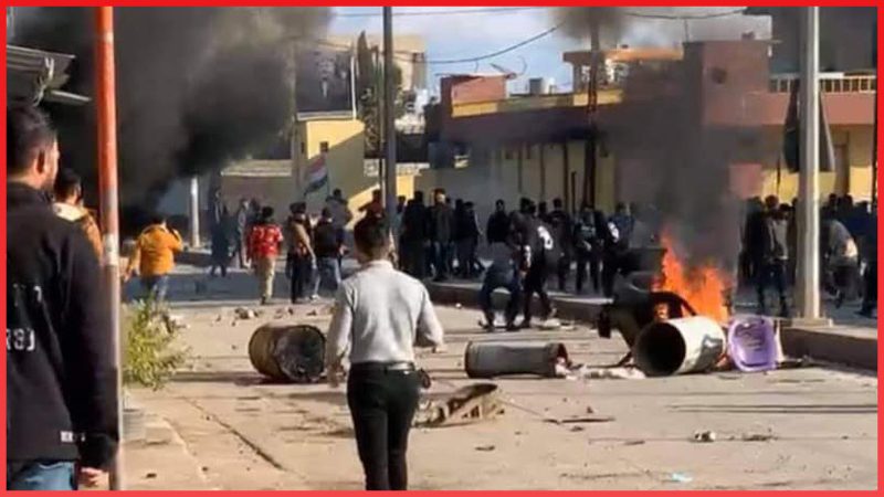 افزایش خشونت در اعتراضات مردمی در اقلیم کردستان/ آتش زدن دفاتر احزاب سیاسی ادامه دارد