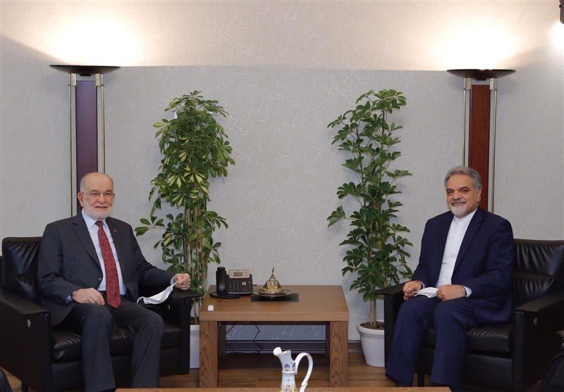 دیدار سفیر ایران در آنکارا با رهبر حزب سعادت ترکیه