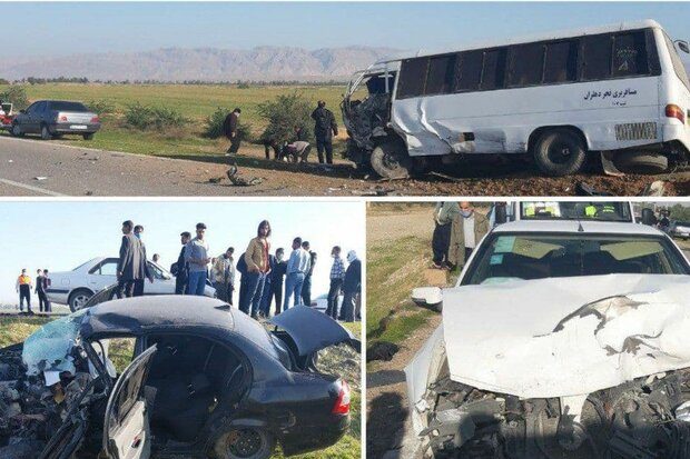 تصادف سنگین در محور دهلران - اندیمشک با یک کشته و ۸ زخمی