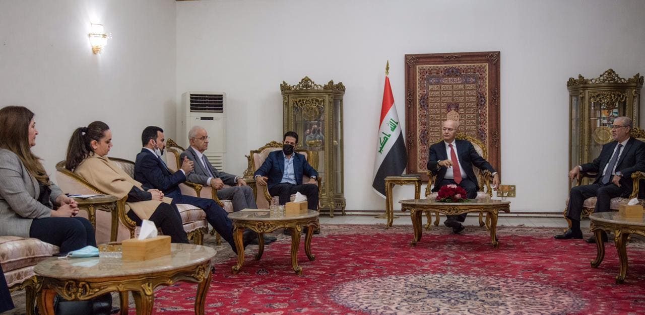 سەرۆککۆماری عێراق لەگەڵ شاندی هەرێمی کوردستان و فراکسیۆنە کوردییەکان کۆ بووەوە