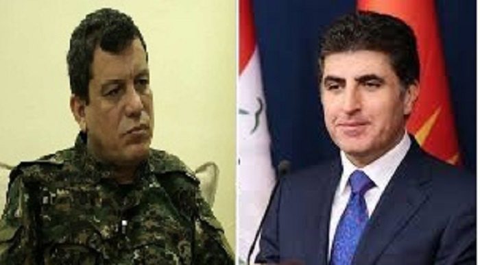 نێچیرڤان بارزانی و مەزڵووم کۆبانی گفتوگۆیێکی تەلەفۆنییان ئەنجام دا