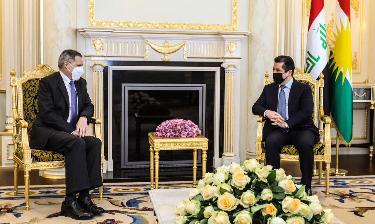 Masrour Barzani meets US envoy to Iraq in Erbil