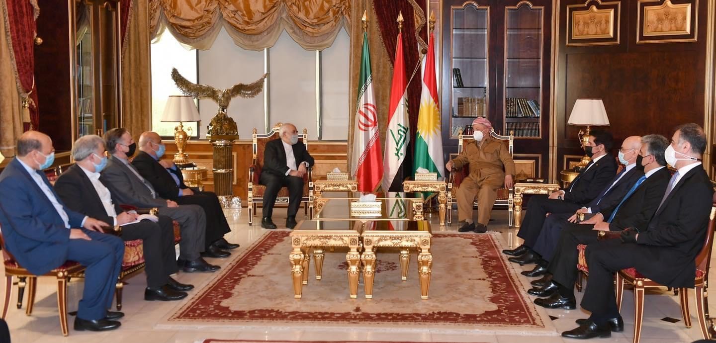 دیدار ظریف با مسعود بارزانی در اربیل