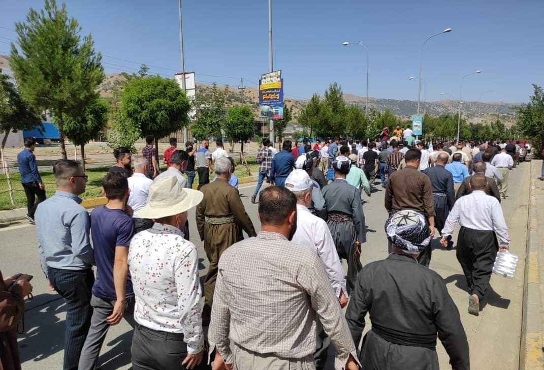 برگزاری تظاهرات اعتراضی در پنجوین اقلیم کردستان