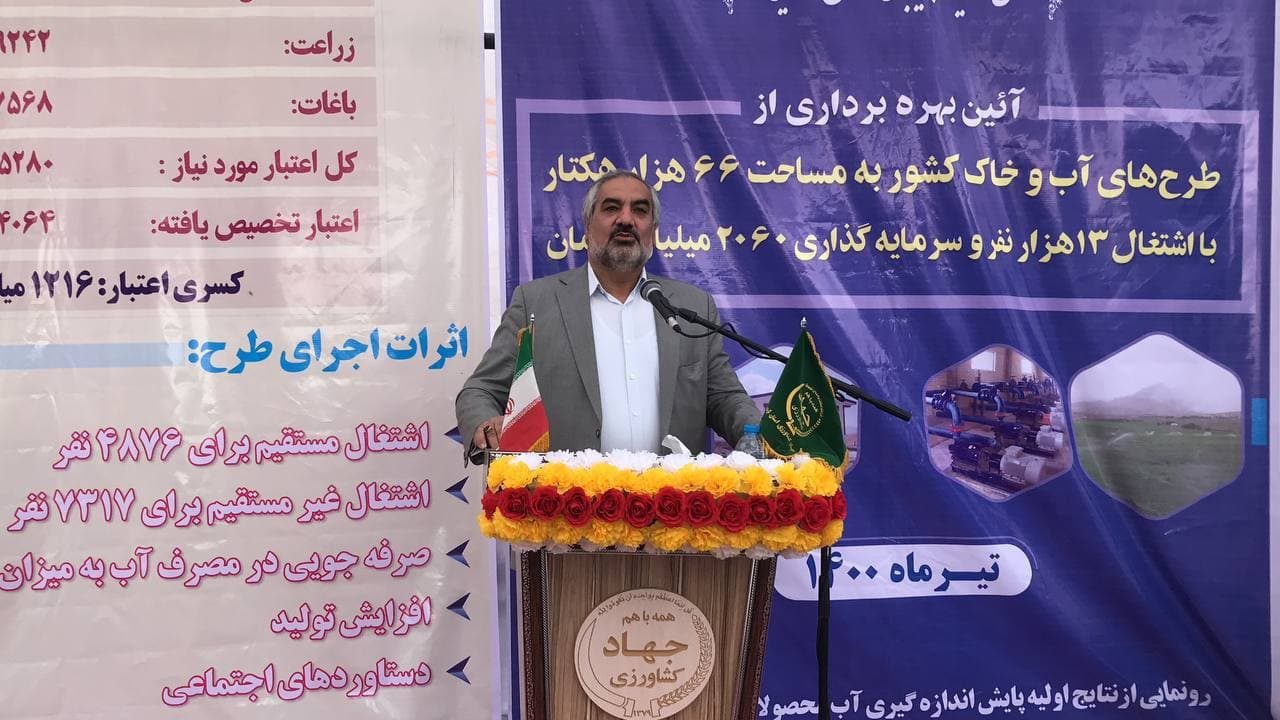 راە اصلی توسعه کردستان سرمایه گذاری در بخش آب و کشاورزی است