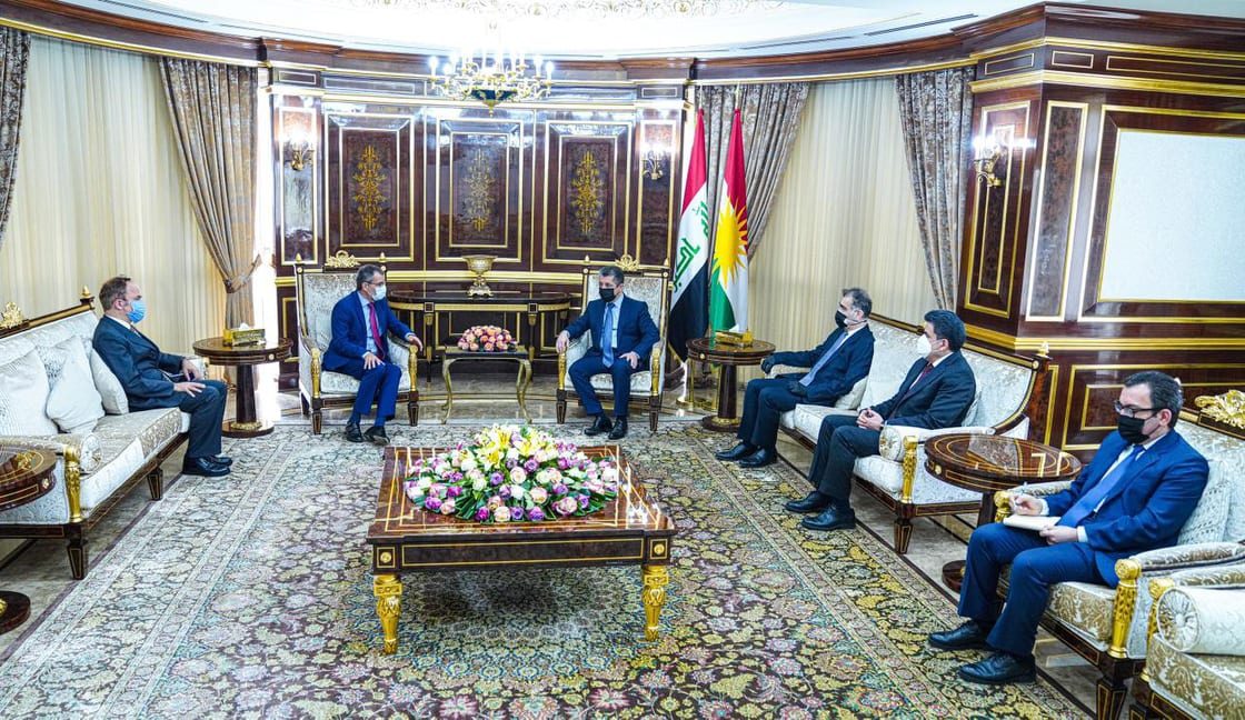 دیدار مسرور بارزانی با سفیر اتحادیه اروپا در عراق