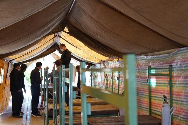 چاپیاره در وضعیت سیاه کرونا بیمارستان صحرایی راه اندازی کرد