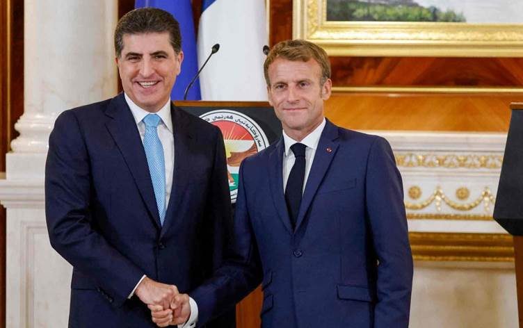 نچیروان بارزانی: سفر ماکرون بە اربیل و بغداد، پیام روشنی در تداوم حمایت از عراق و اقلیم کردستان است