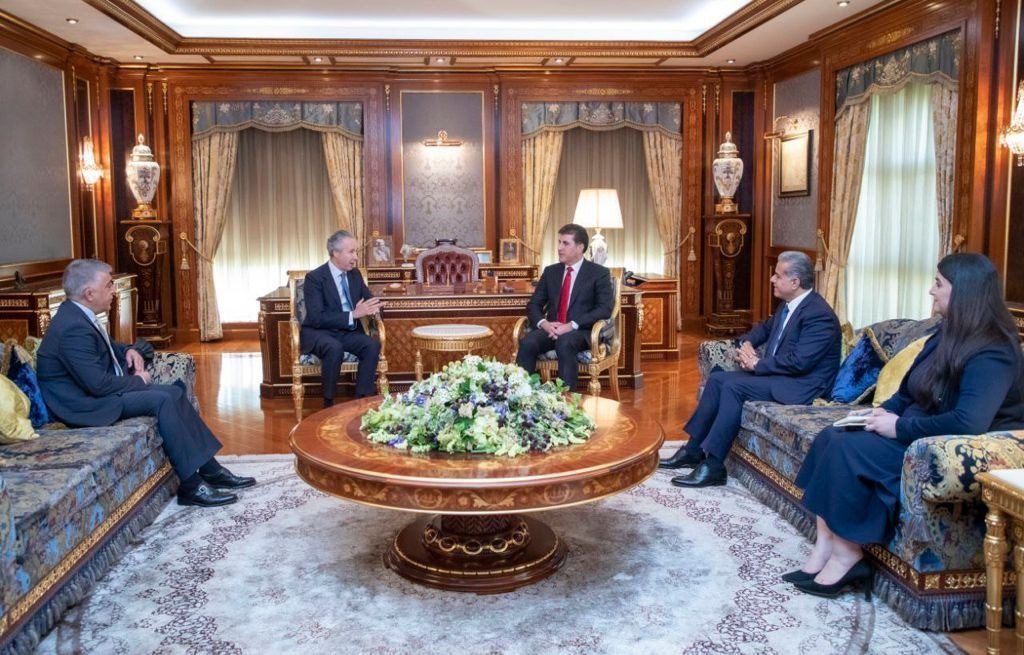 نێچیرڤان بارزانی و باڵیۆزی نوێی ئیسپانیا لە عێراق، کۆ بوونەوە