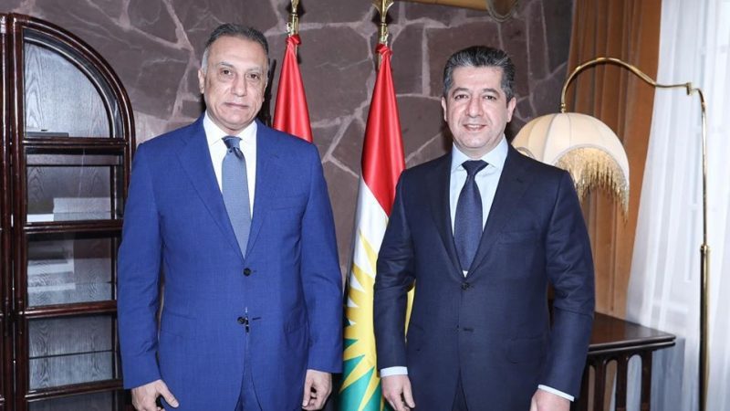 Iraqi PM, Masrour Barzani hold phone call after Sunday election
