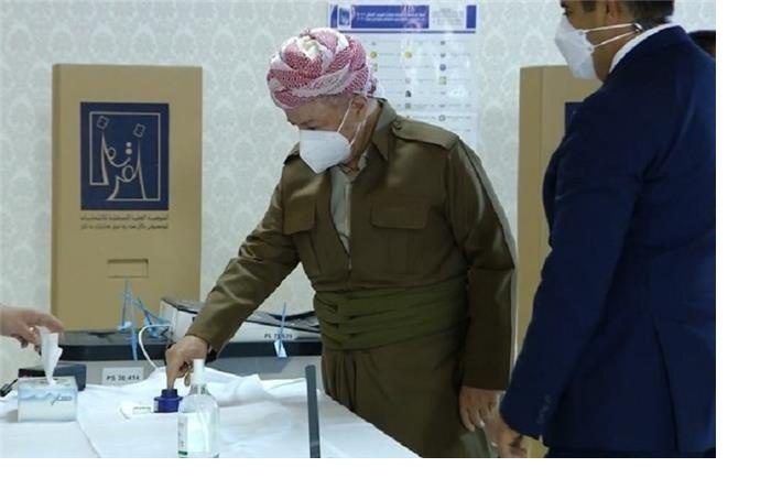 مەسعوود بارزانی بەشداریی لە پڕۆسەی هەڵبژاردنی پەرلەمانیی عێراقدا کرد